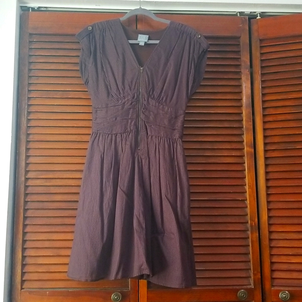 Rabbit Rabbit Brown Striped Dress Sz 8